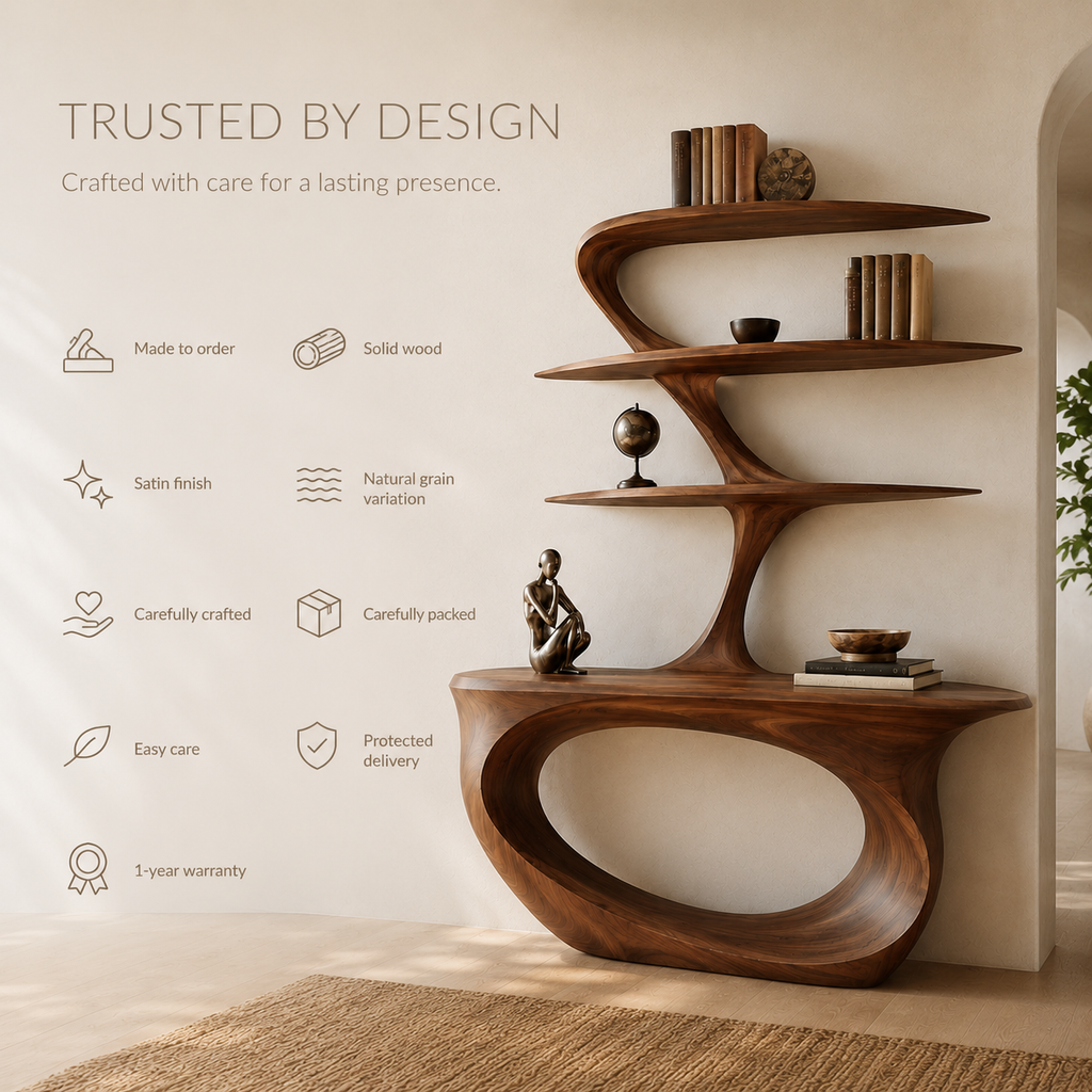 Soren Rounded Wood Console Table - Design 256 - product image 09
