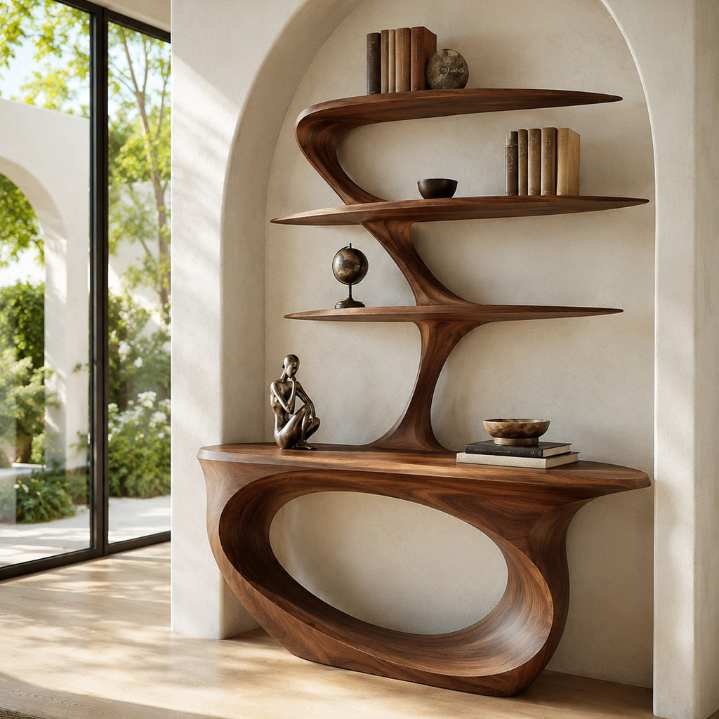 Soren Rounded Wood Console Table - Design 256 - square cover image