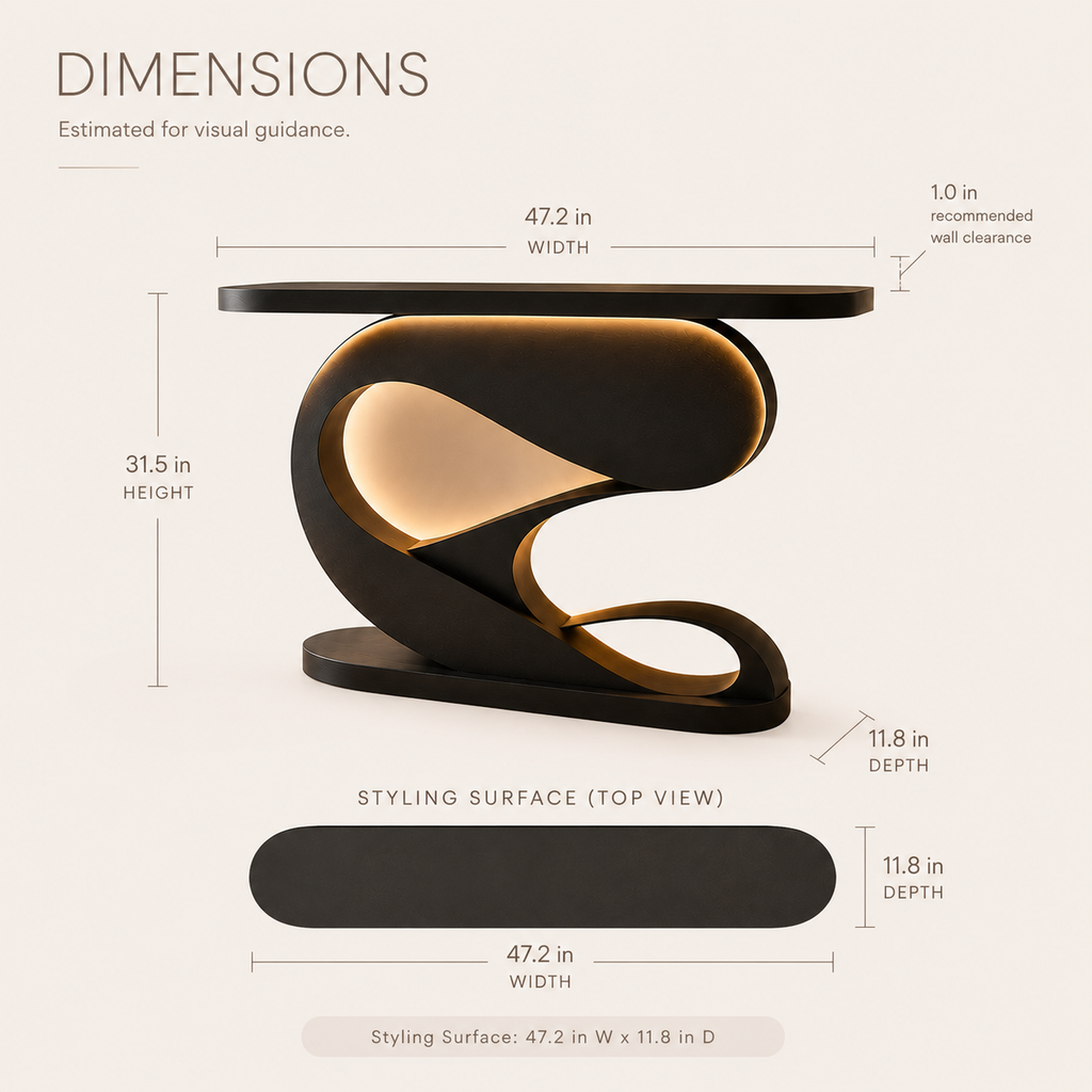 Veyra Soft Curve Console Table - Design 258 - product image 08