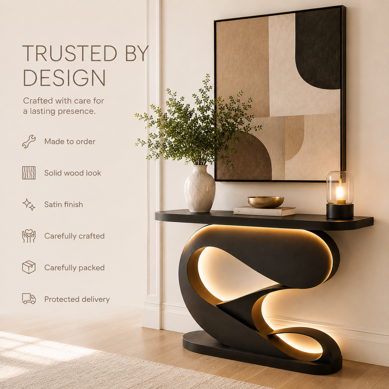 Veyra Soft Curve Console Table - Design 258 - product image 09