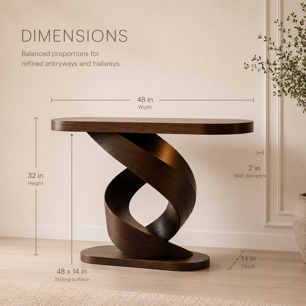 Liora Warm Walnut Console Table - Design 260 - product image 08