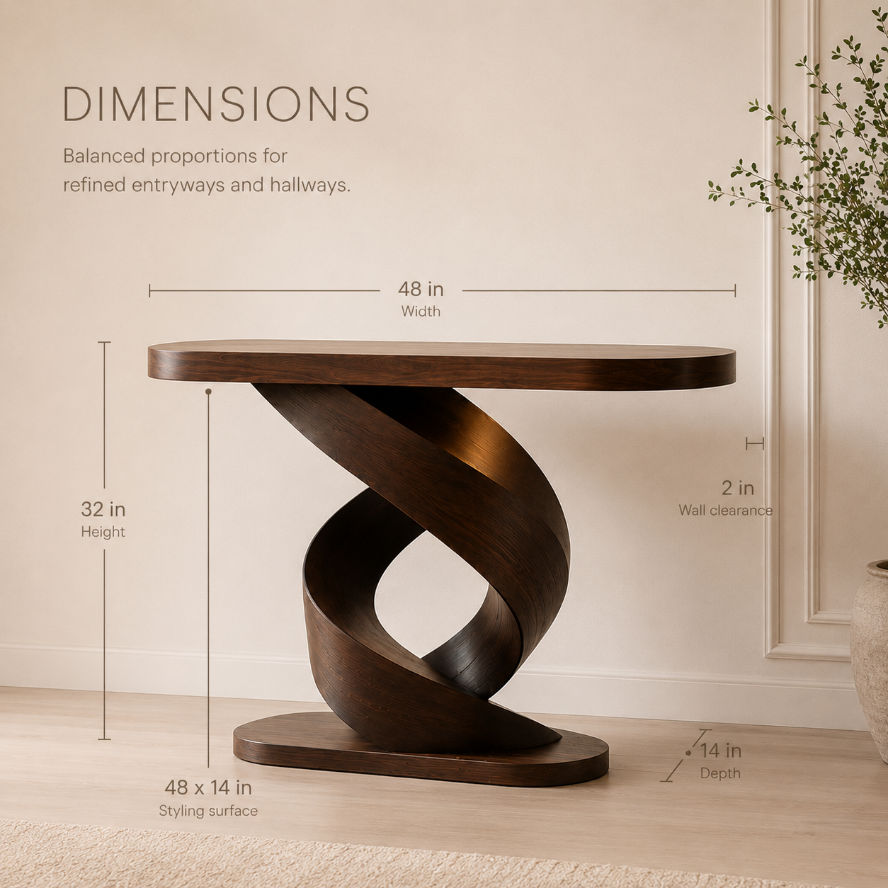 Liora Warm Walnut Console Table - Design 260 - product image 08