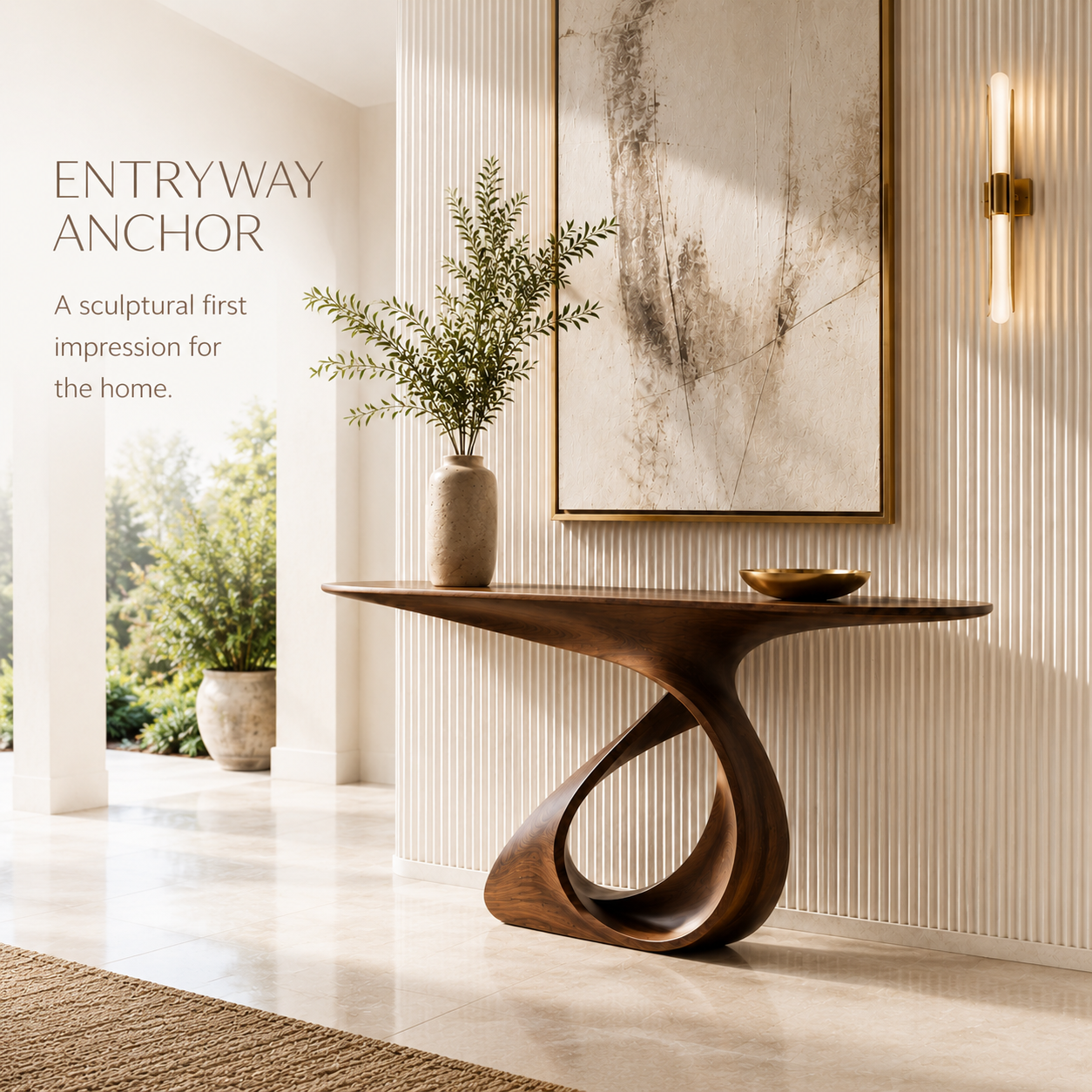 Brielle Sculpted Hall Console Table - Design 262 - product image 02
