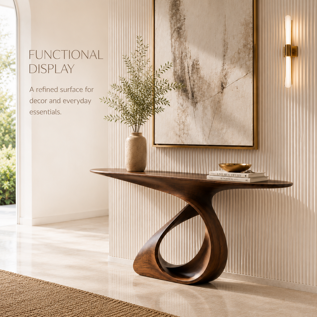 Brielle Sculpted Hall Console Table - Design 262 - product image 07