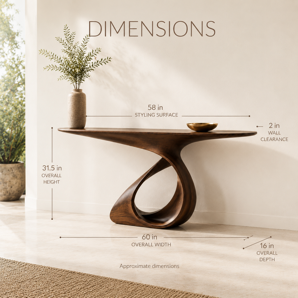 Brielle Sculpted Hall Console Table - Design 262 - product image 08
