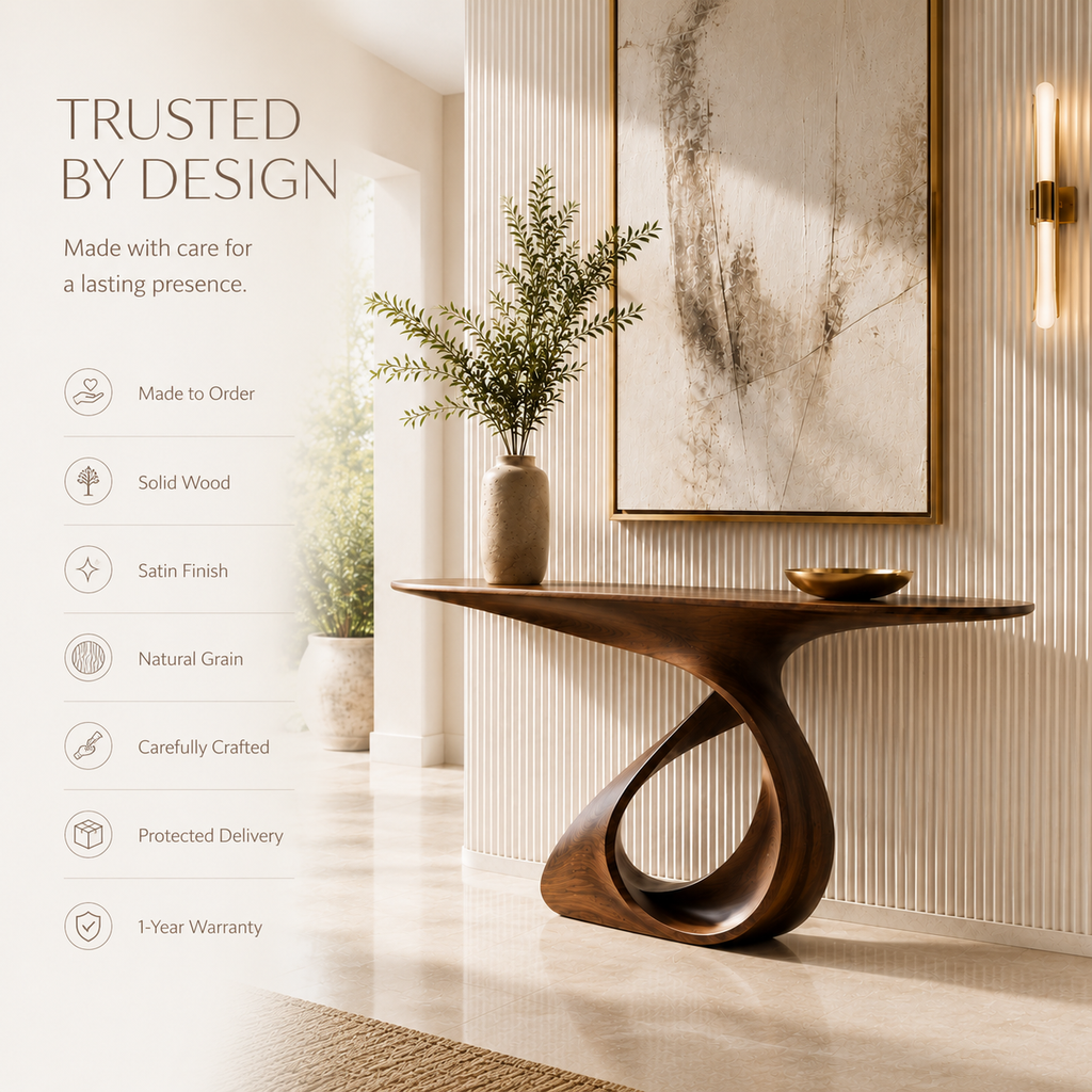 Brielle Sculpted Hall Console Table - Design 262 - product image 09
