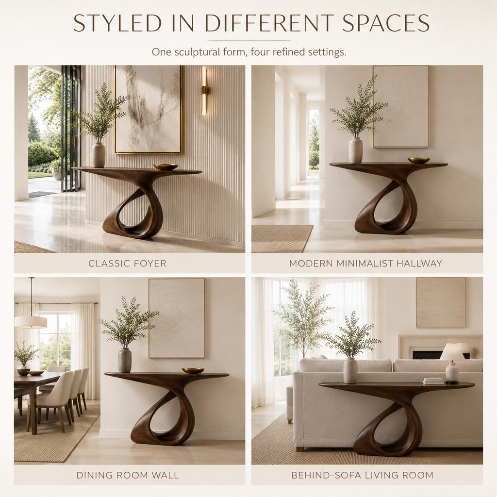 Brielle Sculpted Hall Console Table - Design 262 - product image 10