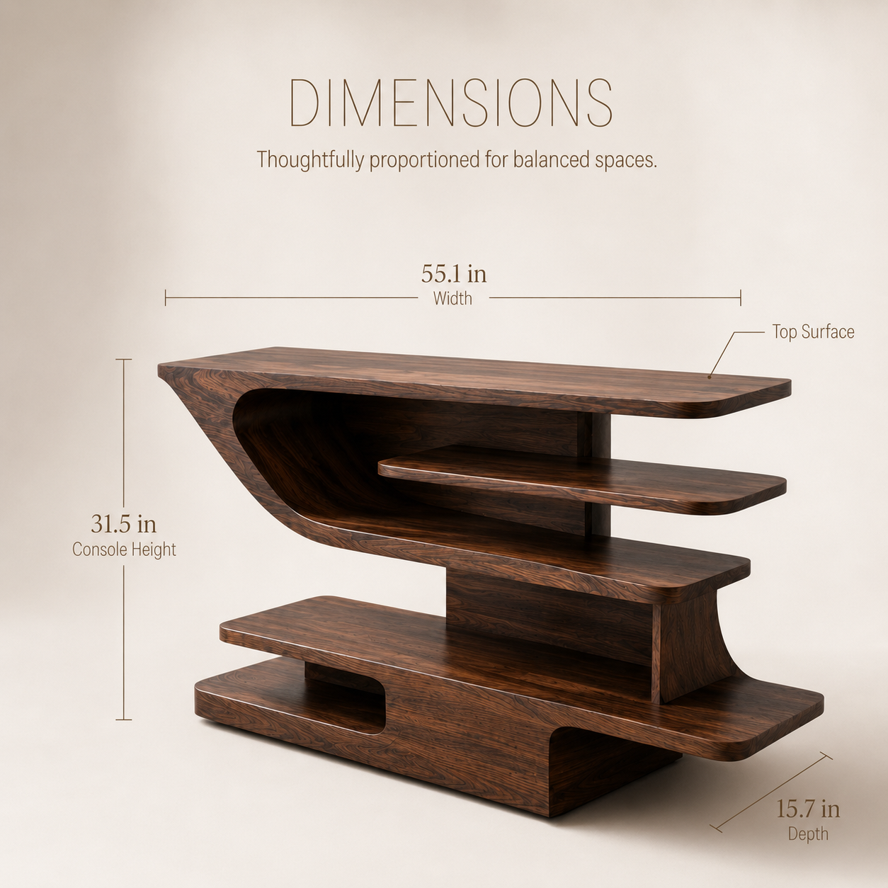 Orin Organic Modern Console Table - Design 263 - product image 08