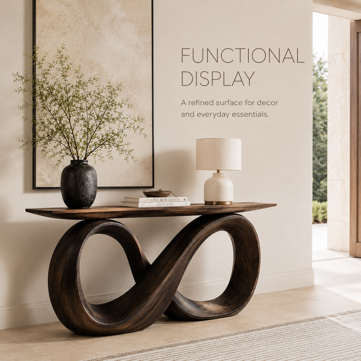 Selene Rounded Foyer Console Table - Design 264 - product image 07