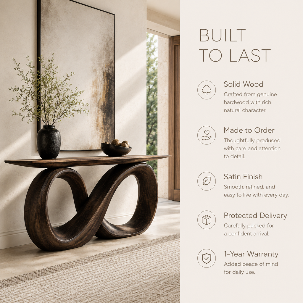 Selene Rounded Foyer Console Table - Design 264 - product image 09