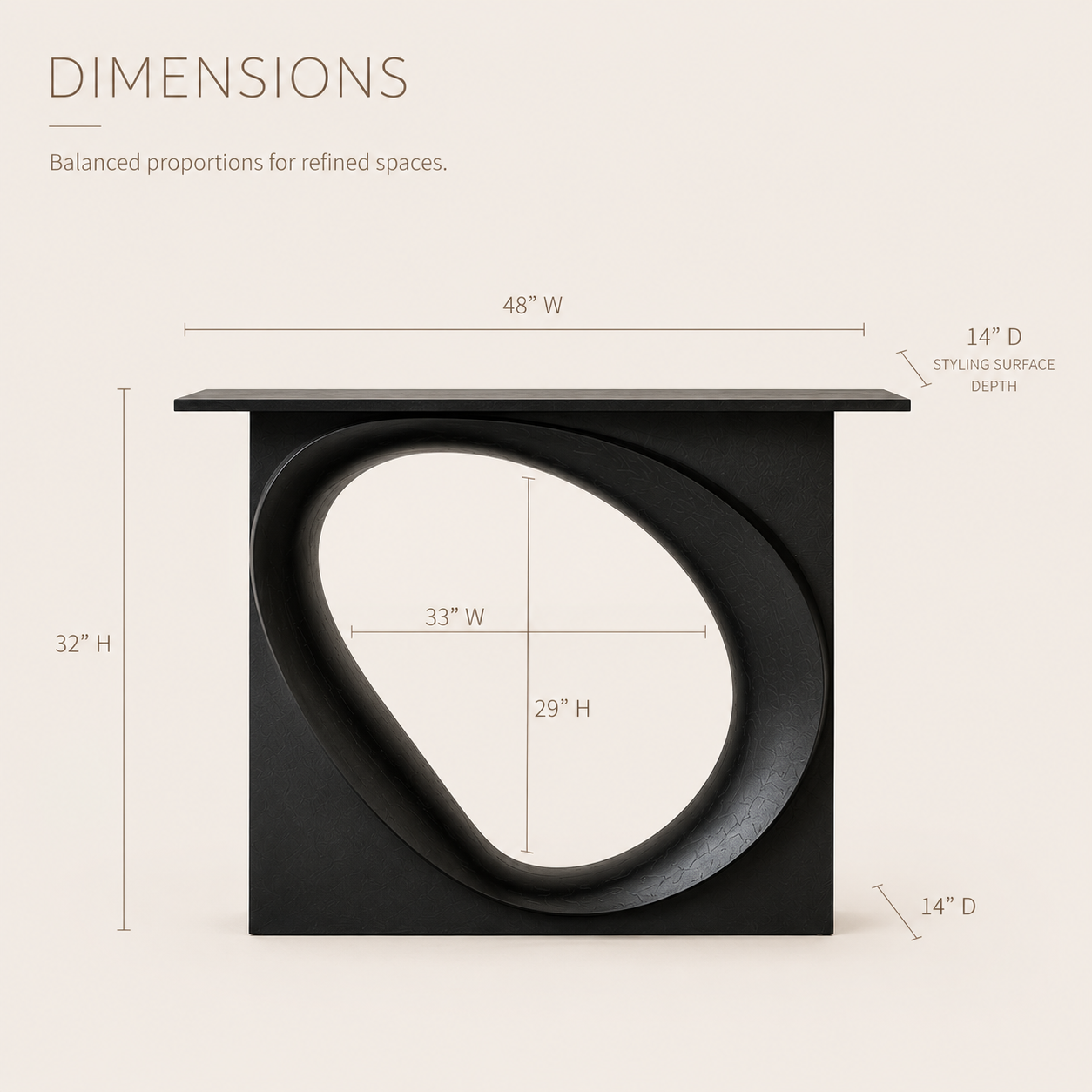 Talia Soft Edge Console Table - Design 267 - product image 07