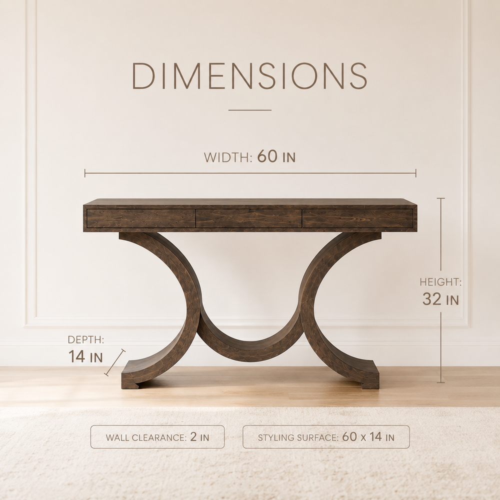 Vale Sculptural Entry Console Table - Design 268 - product image 08