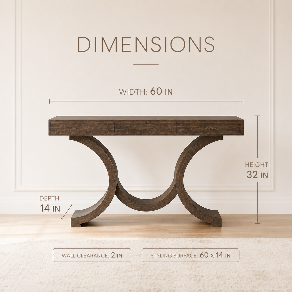 Vale Sculptural Entry Console Table - Design 268 - product image 08