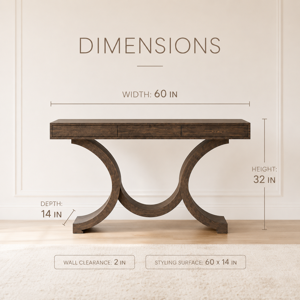 Vale Sculptural Entry Console Table - Design 268 - product image 08