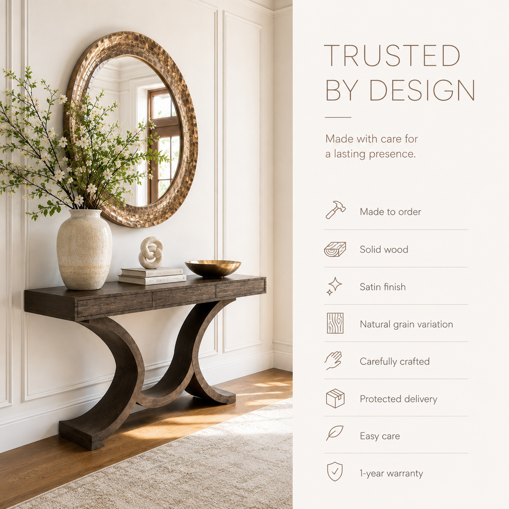 Vale Sculptural Entry Console Table - Design 268 - product image 10