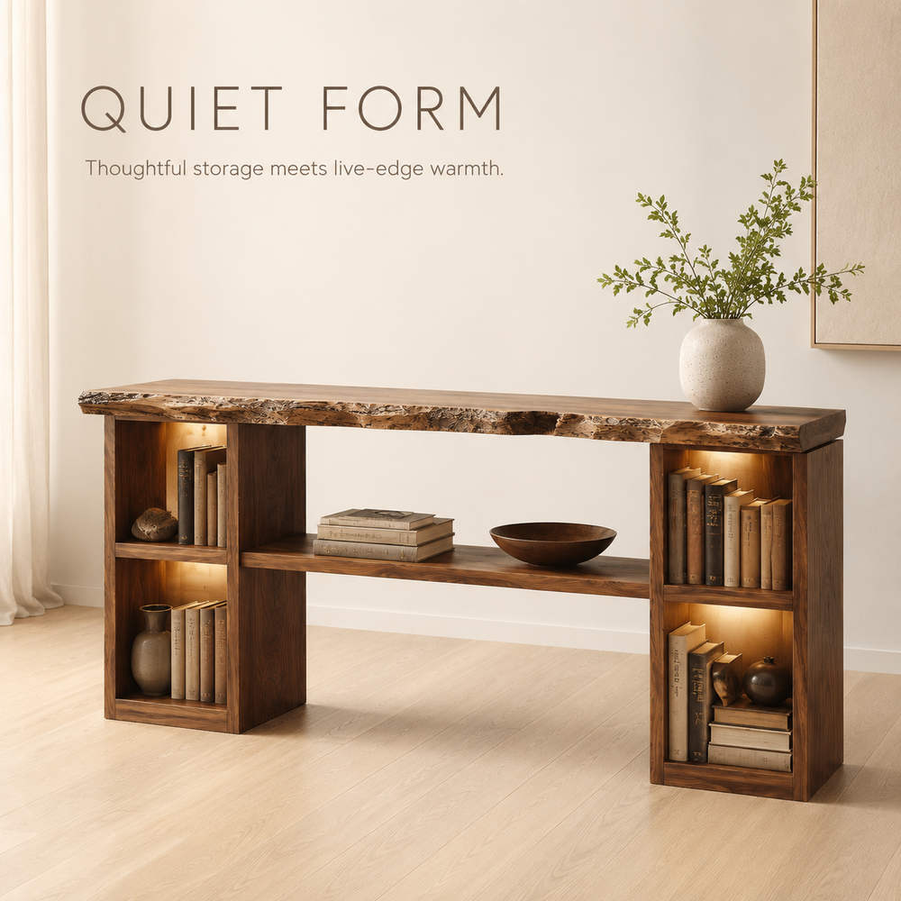 Alden Curved Wood Console Table - Design 271 - product image 04