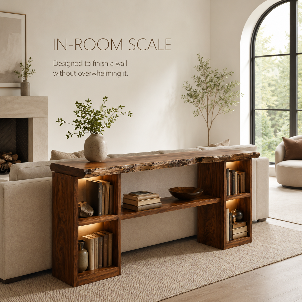 Alden Curved Wood Console Table - Design 271 - product image 05