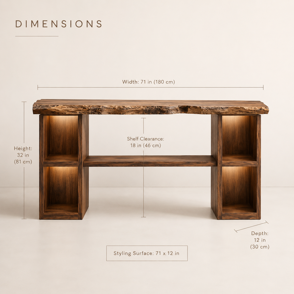 Alden Curved Wood Console Table - Design 271 - product image 09