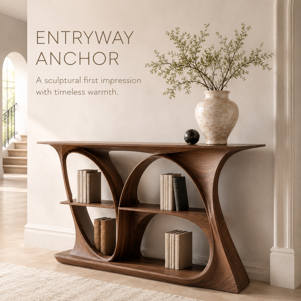 Soren Rounded Wood Console Table - Design 276 - product image 02