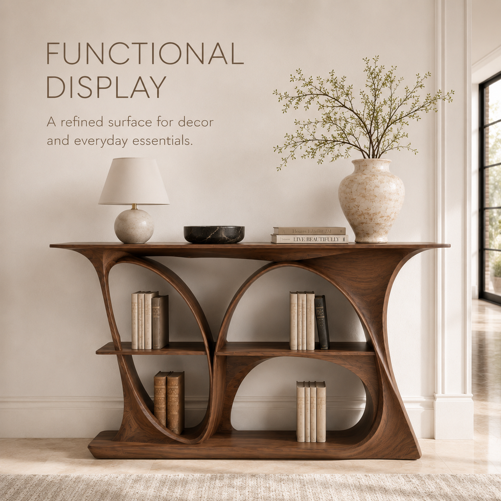Soren Rounded Wood Console Table - Design 276 - product image 07