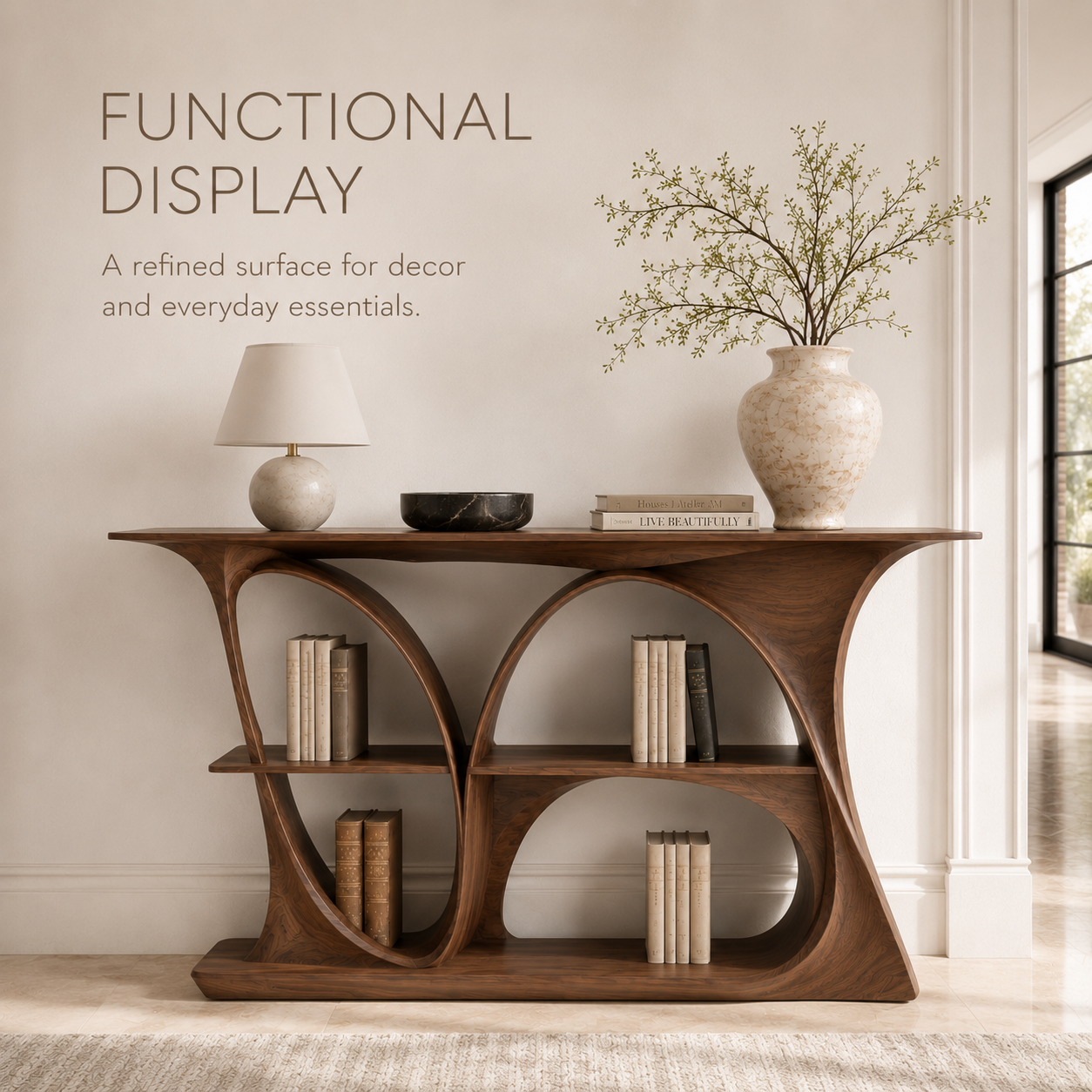 Soren Rounded Wood Console Table - Design 276 - product image 07