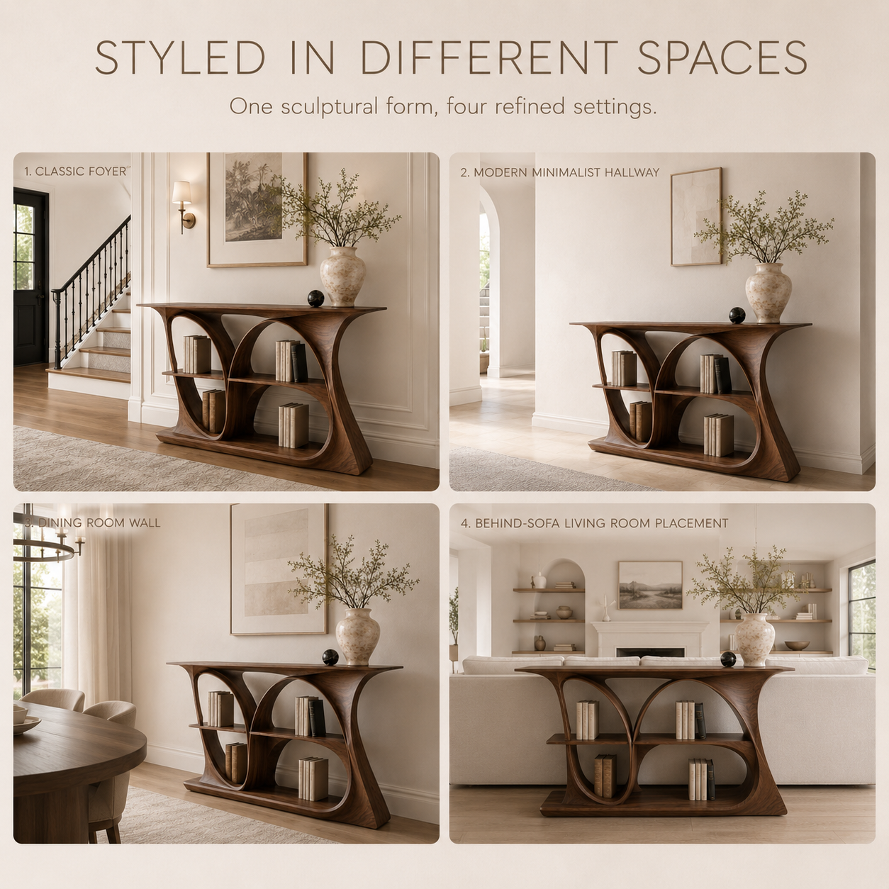 Soren Rounded Wood Console Table - Design 276 - product image 10