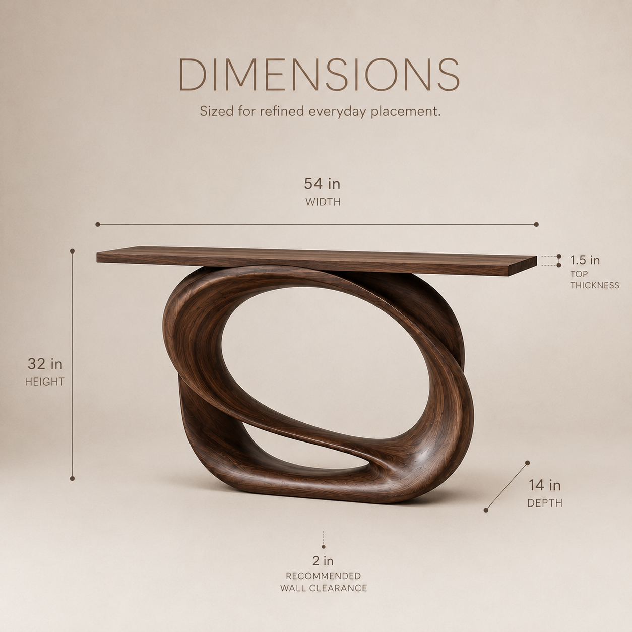 Veyra Soft Curve Console Table - Design 278 - product image 08
