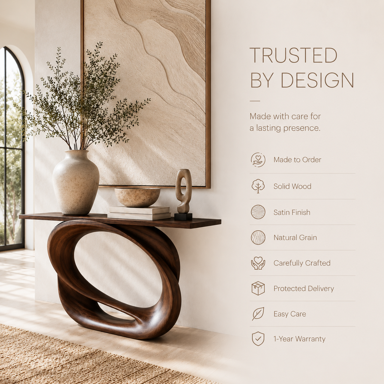 Veyra Soft Curve Console Table - Design 278 - product image 09