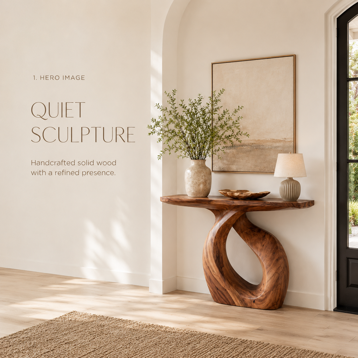 Liora Warm Walnut Console Table - Design 280 - product image 02