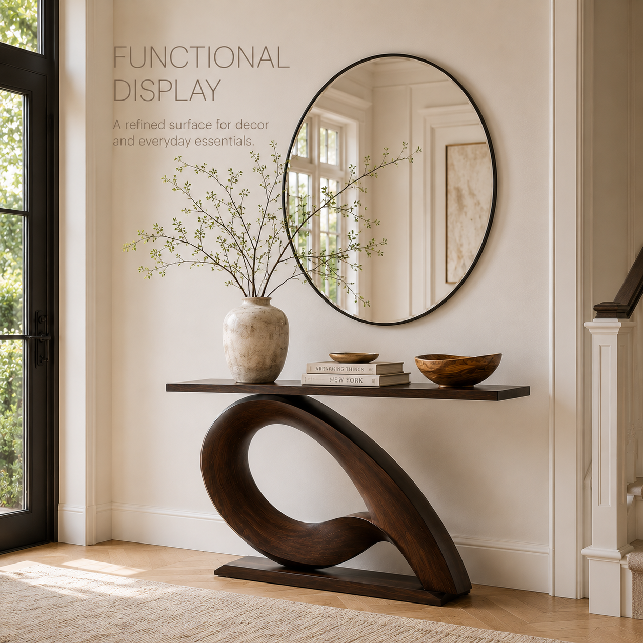 Brielle Sculpted Hall Console Table - Design 282 - product image 07