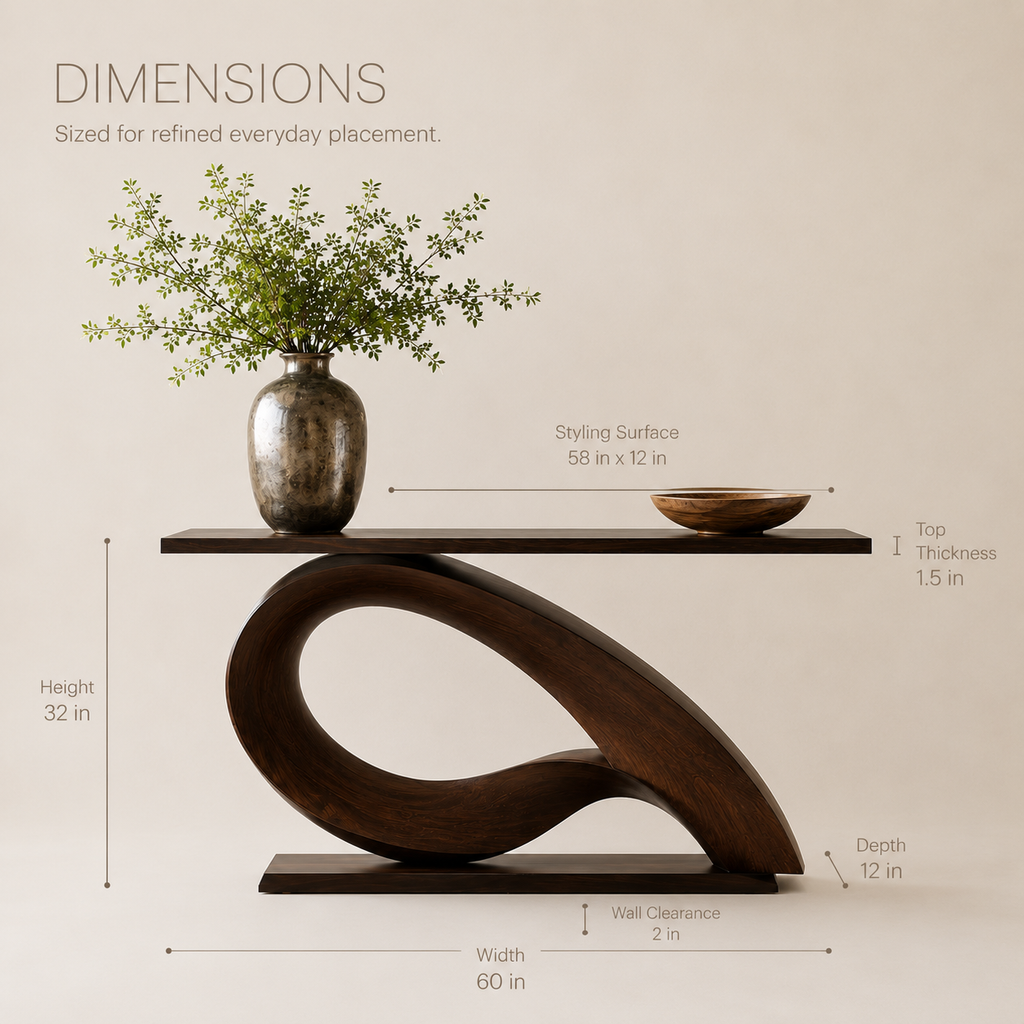 Brielle Sculpted Hall Console Table - Design 282 - product image 08