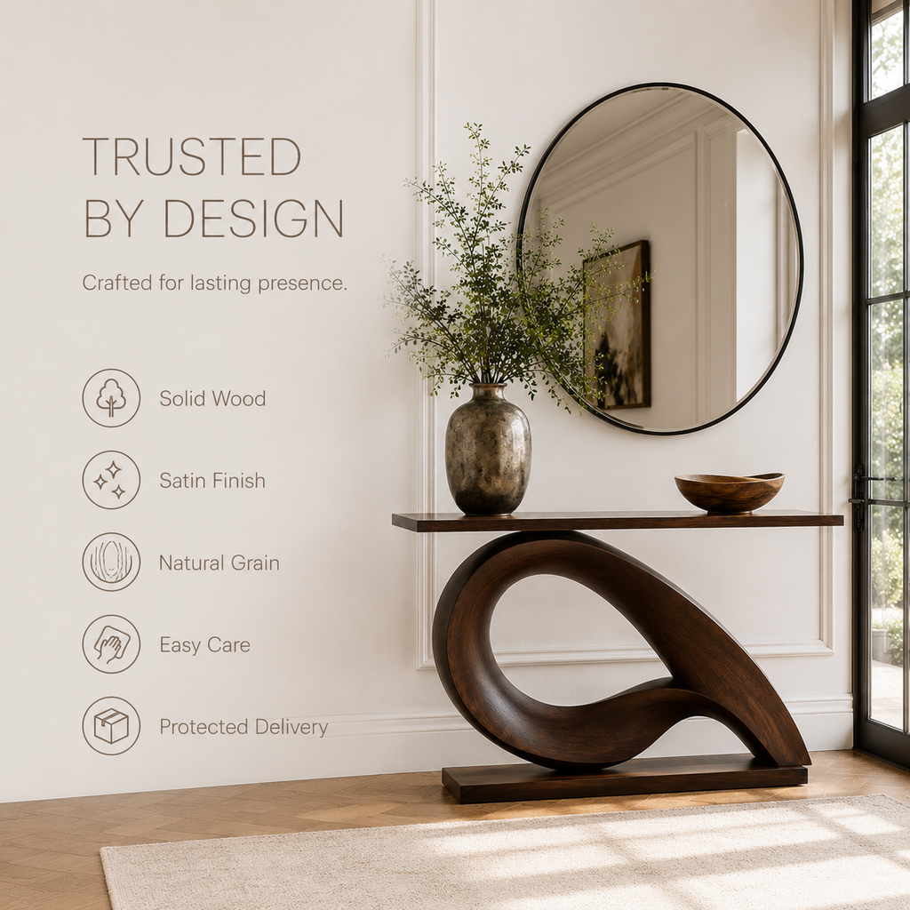 Brielle Sculpted Hall Console Table - Design 282 - product image 09