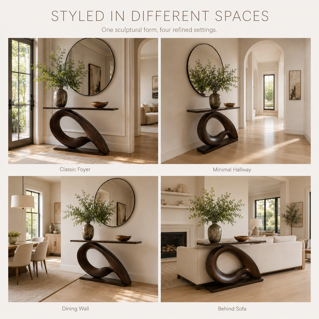 Brielle Sculpted Hall Console Table - Design 282 - product image 10