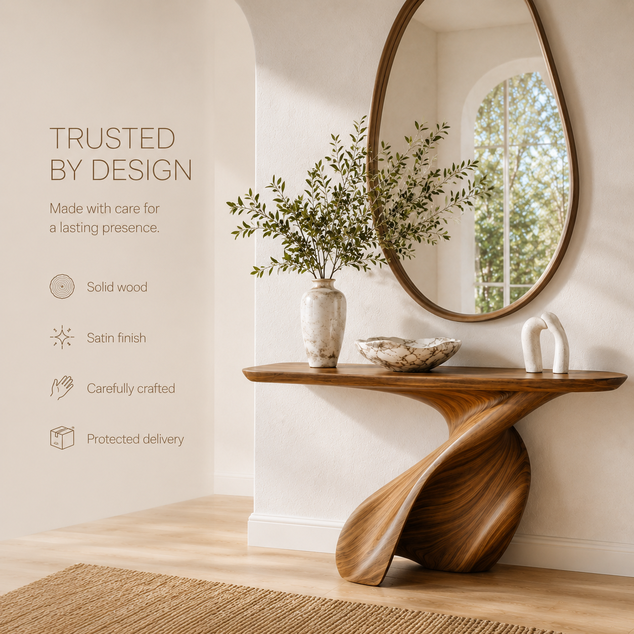 Orin Organic Modern Console Table - Design 283 - product image 09