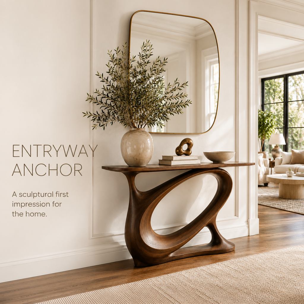Selene Rounded Foyer Console Table - Design 284 - product image 02