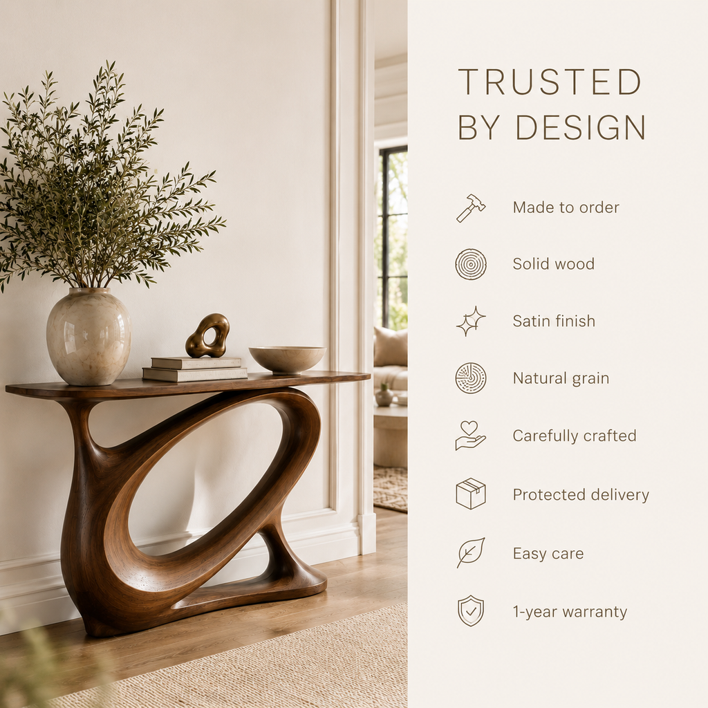 Selene Rounded Foyer Console Table - Design 284 - product image 09