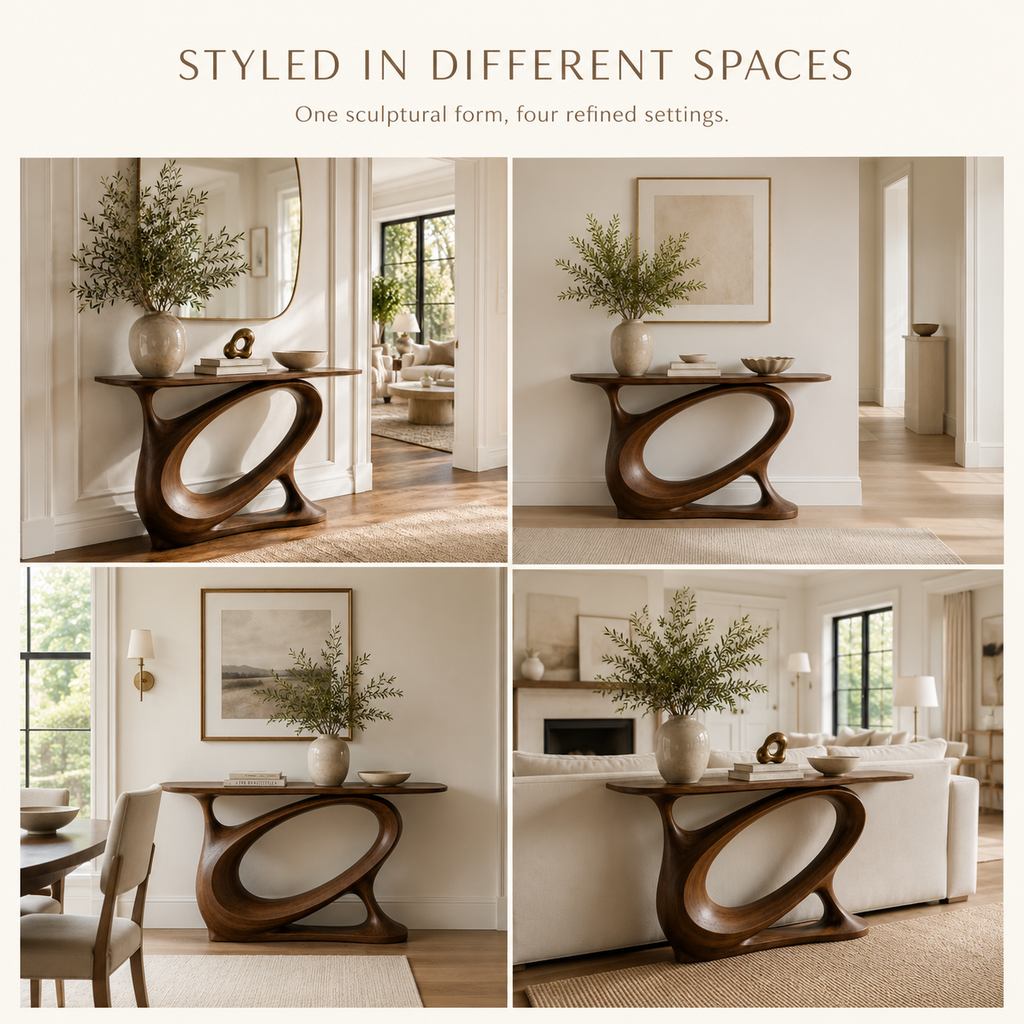 Selene Rounded Foyer Console Table - Design 284 - product image 10