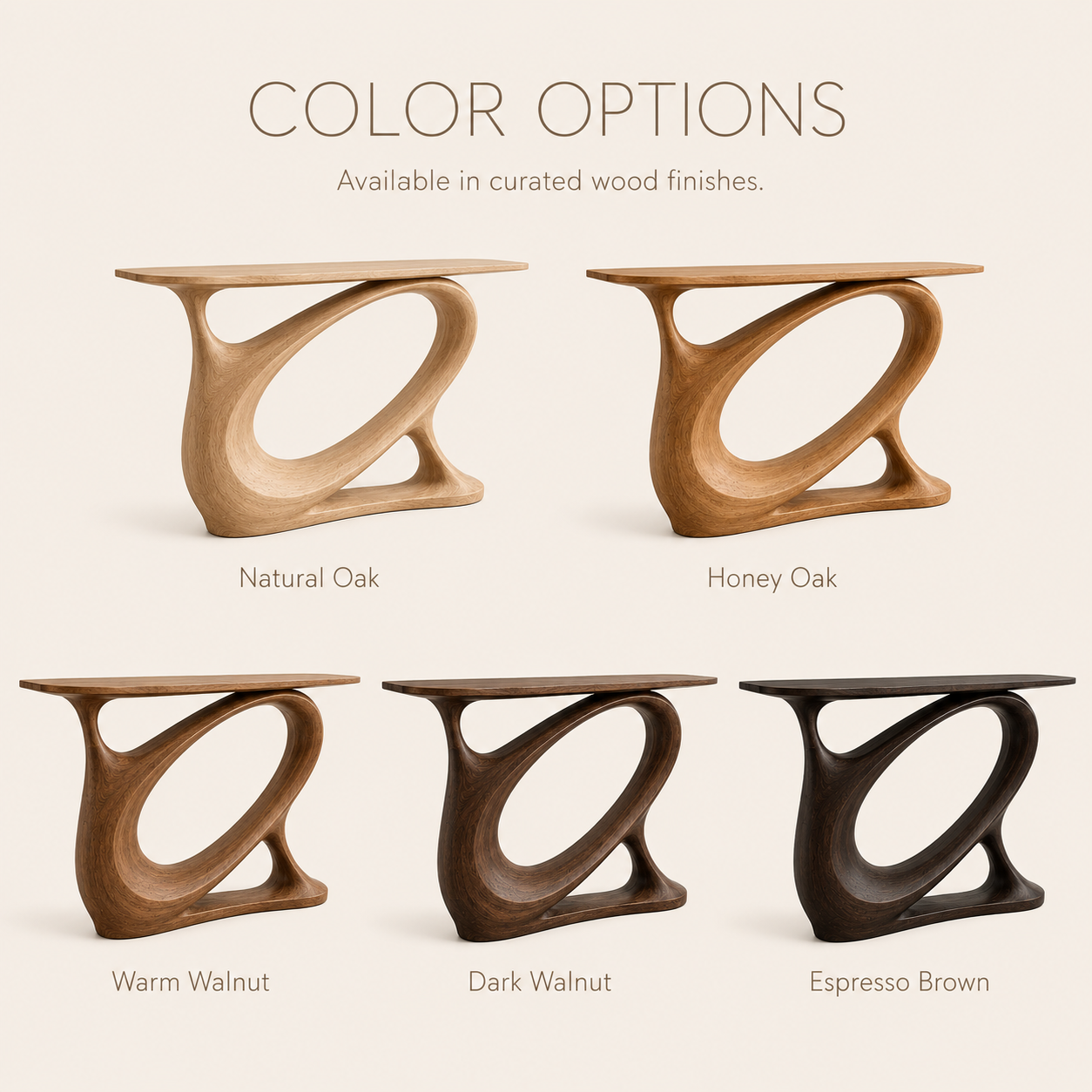Selene Rounded Foyer Console Table - Design 284 - product image 11