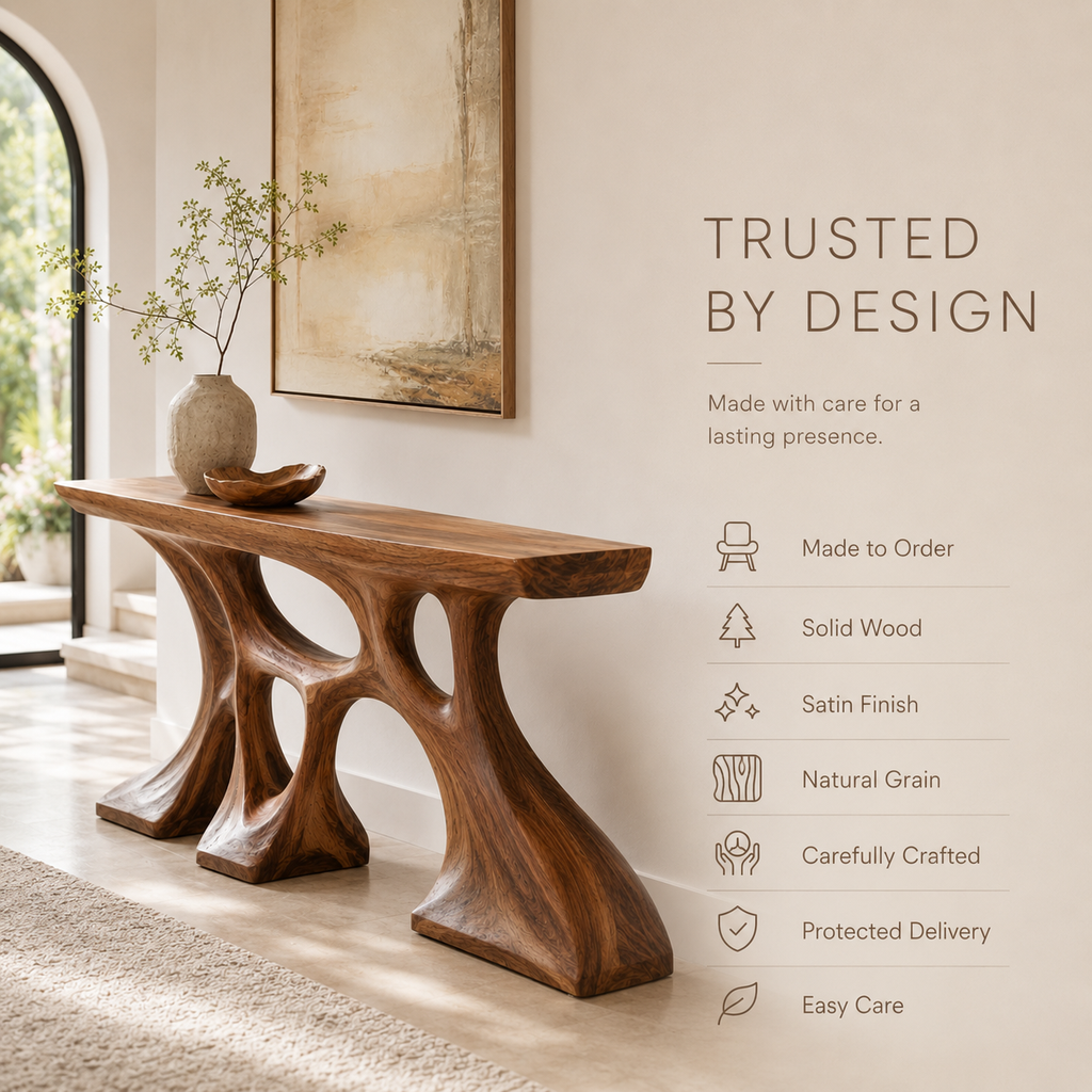 Vale Sculptural Entry Console Table - Design 288 - product image 10