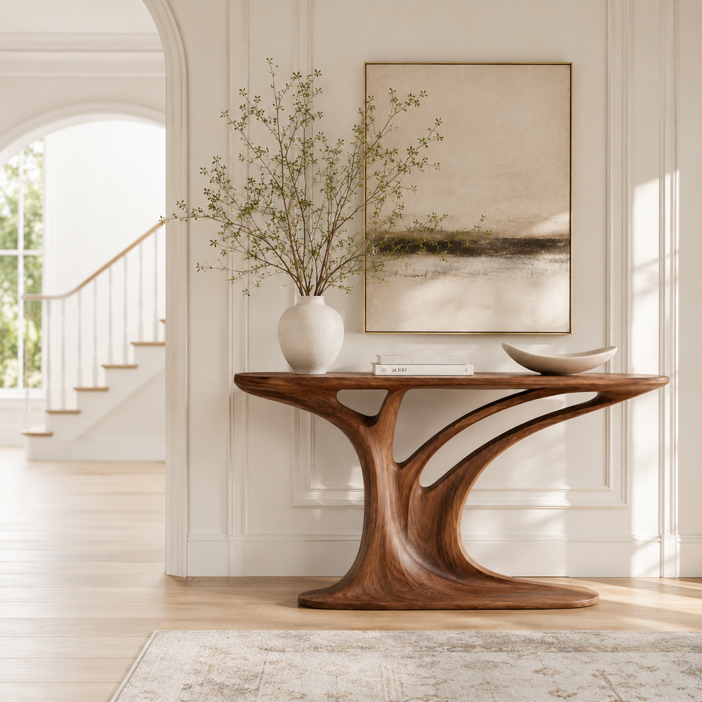 Alden Curved Wood Console Table - Design 291 - product image 02