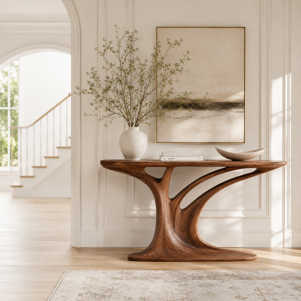 Alden Curved Wood Console Table - Design 291 - product image 02