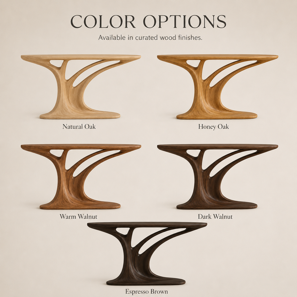 Alden Curved Wood Console Table - Design 291 - product image 03