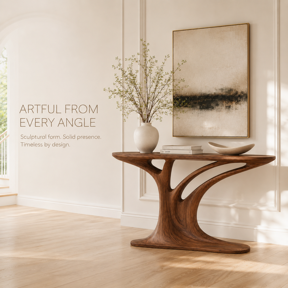 Alden Curved Wood Console Table - Design 291 - product image 04