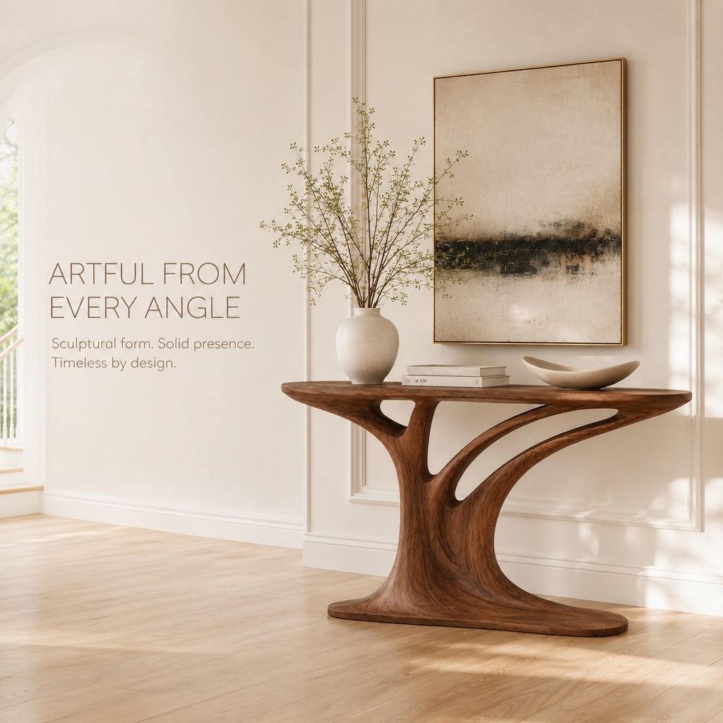 Alden Curved Wood Console Table - Design 291 - product image 04