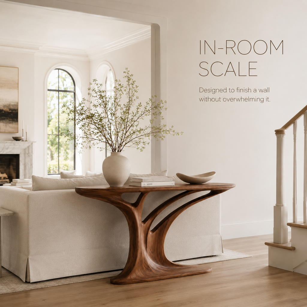 Alden Curved Wood Console Table - Design 291 - product image 05