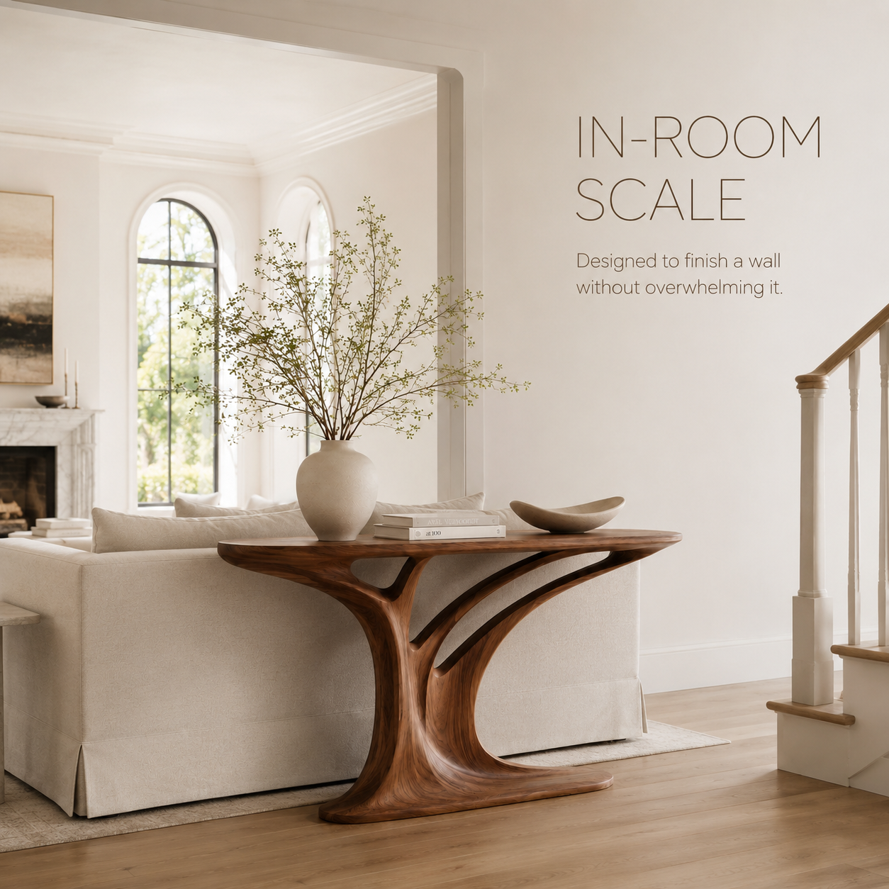 Alden Curved Wood Console Table - Design 291 - product image 05
