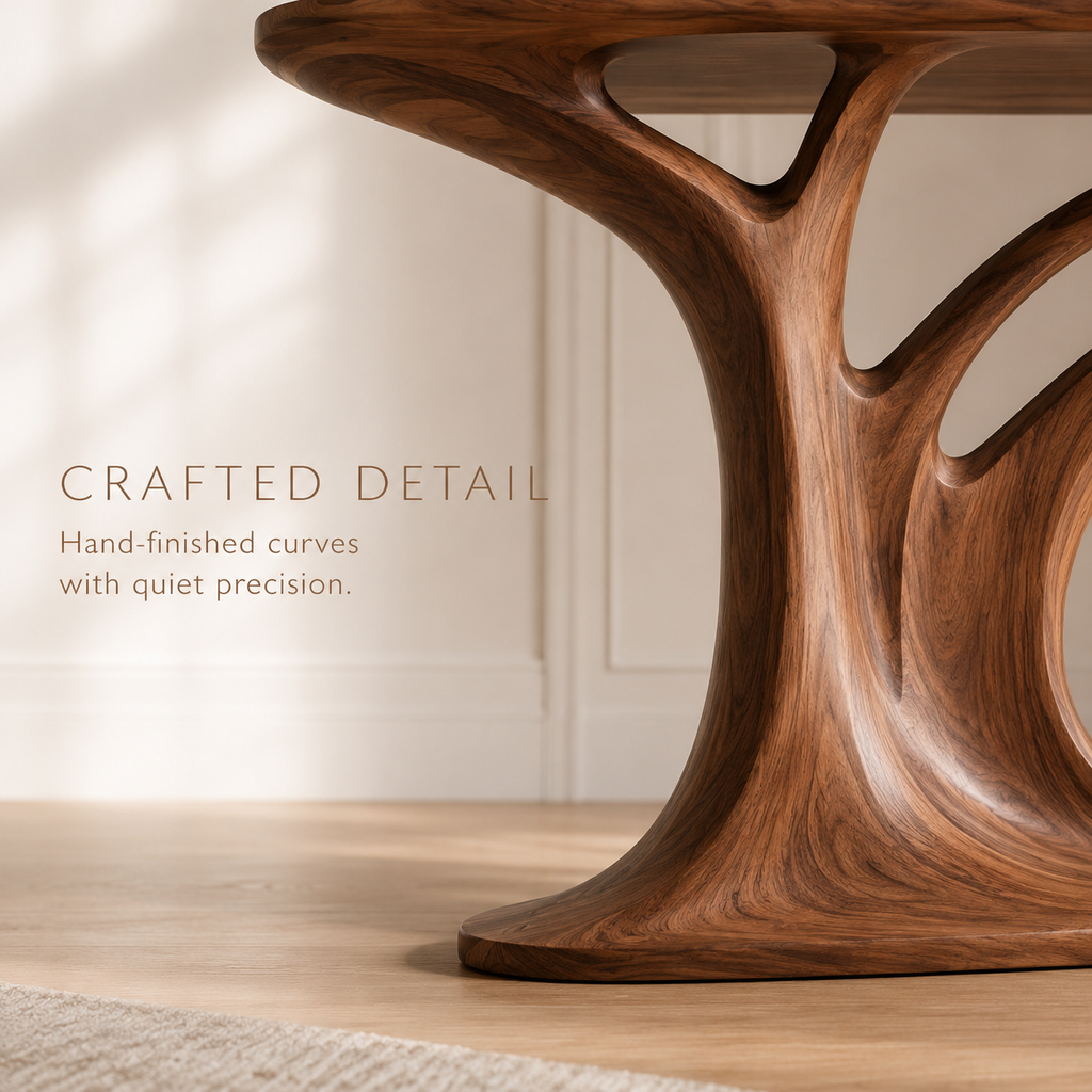 Alden Curved Wood Console Table - Design 291 - product image 07