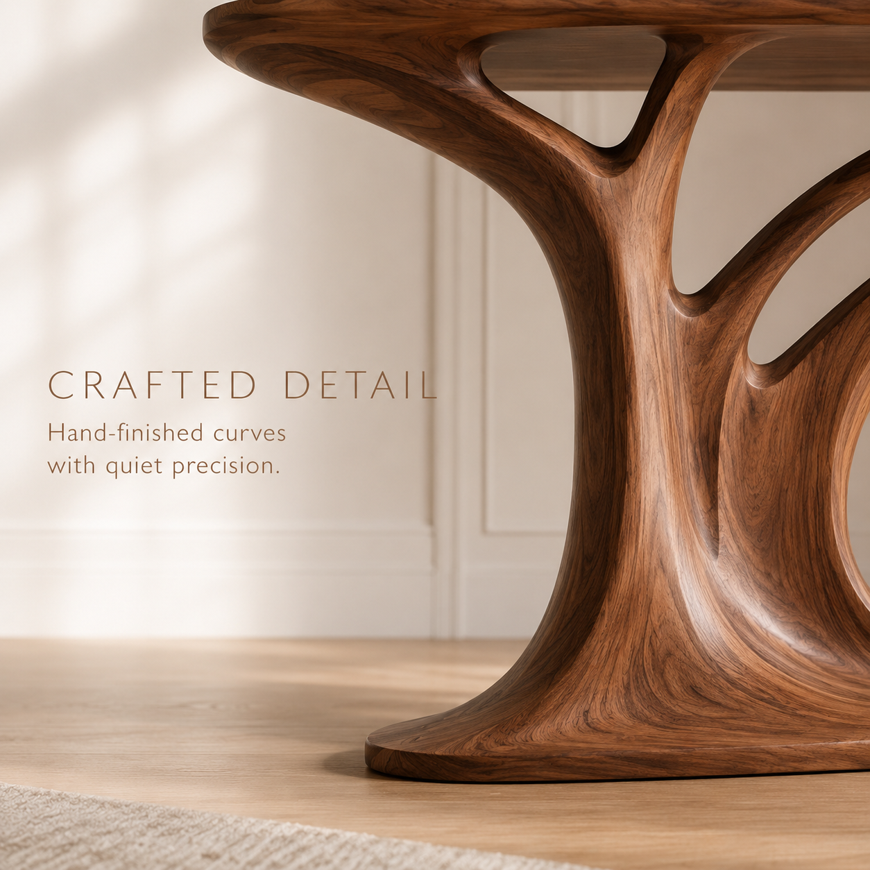 Alden Curved Wood Console Table - Design 291 - product image 07