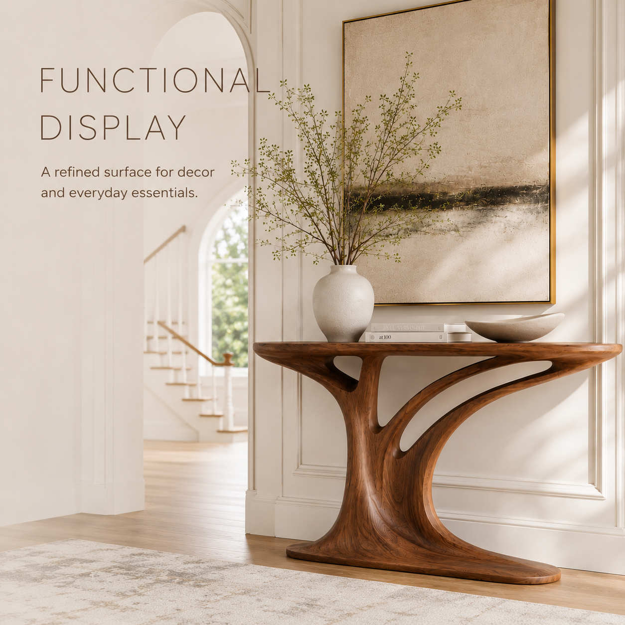 Alden Curved Wood Console Table - Design 291 - product image 08