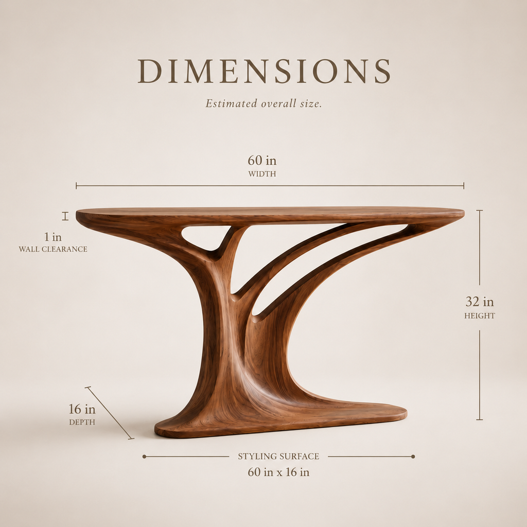 Alden Curved Wood Console Table - Design 291 - product image 09